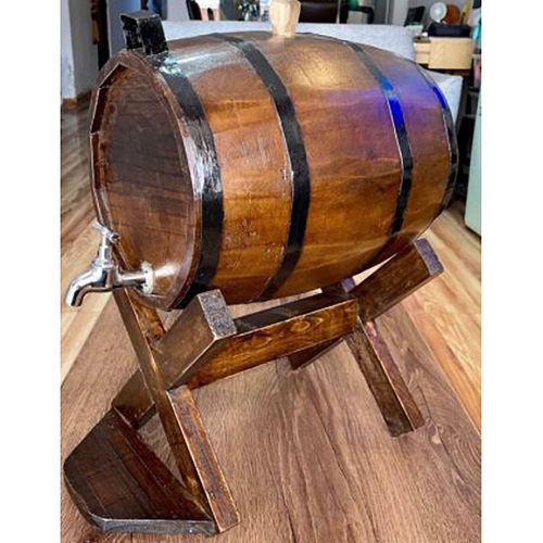 Barril de cerveza vinos 30 litros en madera natural con grifo