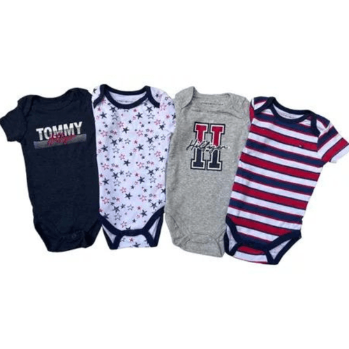 4 Pack Body Bodysuit o Bebecrece Tommy Hilfiger-12 meses