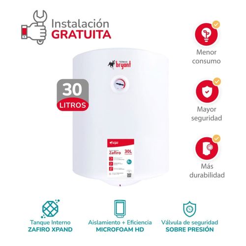 TERMA ELÉCTRICA 30 L BRYANT ZAFIRO