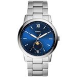 Reloj-Fossil-Minimalist-Moonphase-FS5618-Ultra-Delgado-Plateado-Azul