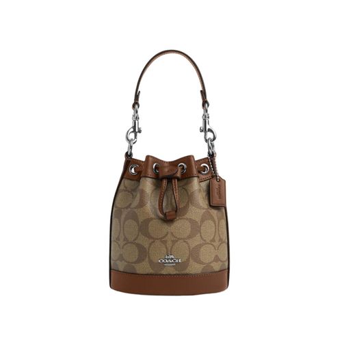 Cartera Crossbody Small Coach Bucket Bag-Marrón