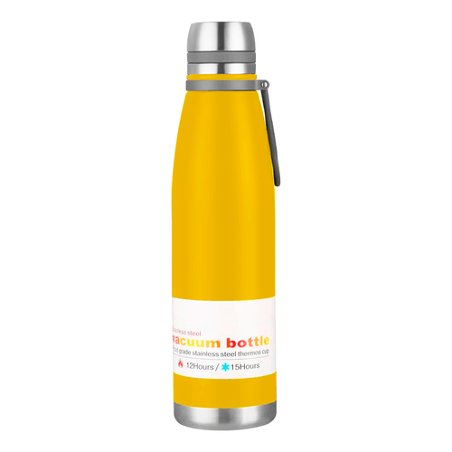 Termo Botella de Acero Inoxidable con Filtro y Asa Amarillo 850 ml