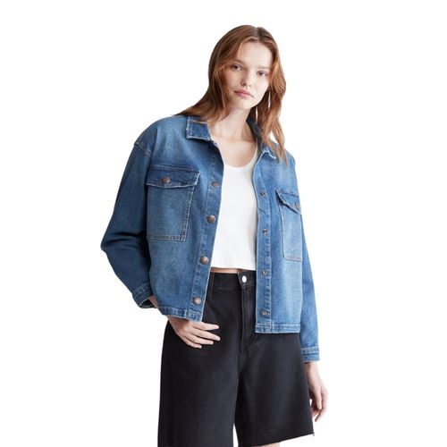 Casaca de Jean Calvin Klein Mujer Vaquera-talla S