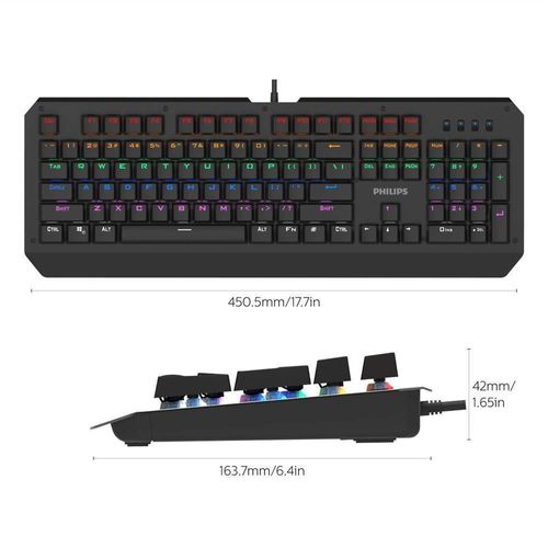 Teclado Mecánico Philips para juegos SPK8413