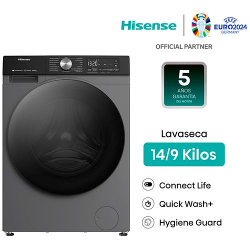 Lavaseca HISENSE Carga Frontal 14 Kg / 9 Kg WD3S1443BT Gris