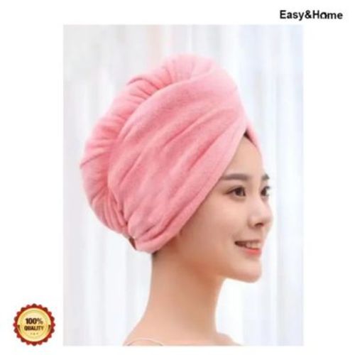 Gorro Toalla Turbante para Cabello de Baño Easy&Home HYC280032 Rosado