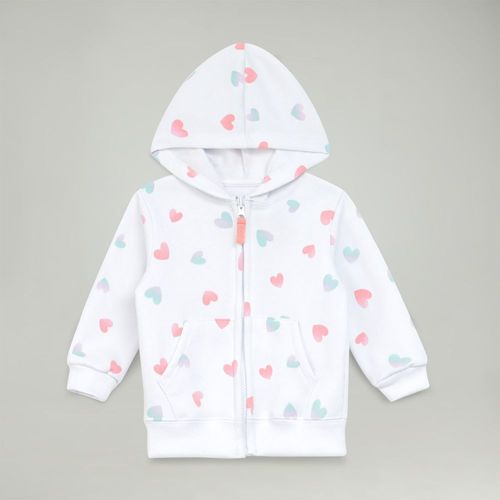 Polera Para Bebe Niña Baby Circus Aop Zip Ecru