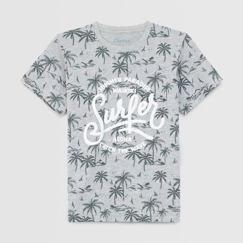 Polo para Niño Circus AOP Tropical Gris