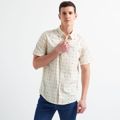 Camisa Hypnotic Manga Corta Miniprint Hombre ARENA