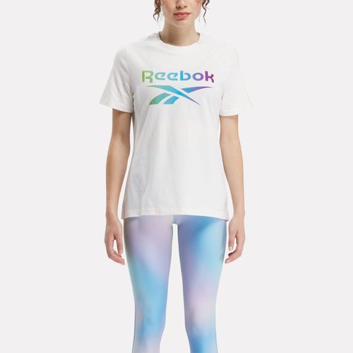 Polo Deportivo Reebok Para Mujer Gradient Graphictee Blanco 100075397