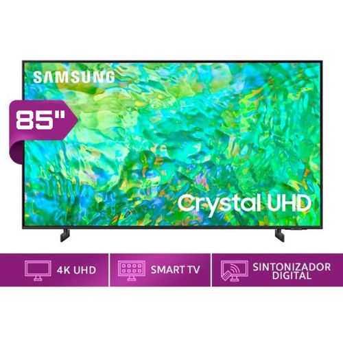 Televisor Samsung 85 pulgadas Crystal UHD 4K HDR Control Remoto Solar 85cu8000