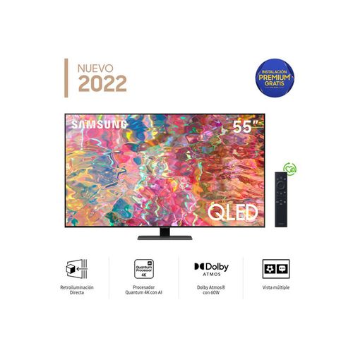 TELEVISOR SAMSUNG QLED 4K 55" SMART TV QN55Q80BAGXPE (2022)