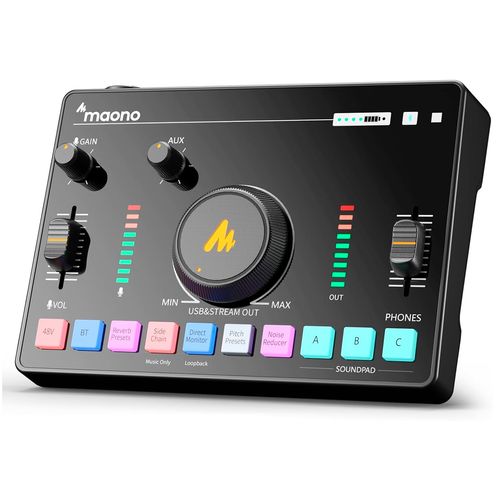 Mezcladora Mixer Maono AMC2 Neo Streaming Podcast Studio Premium