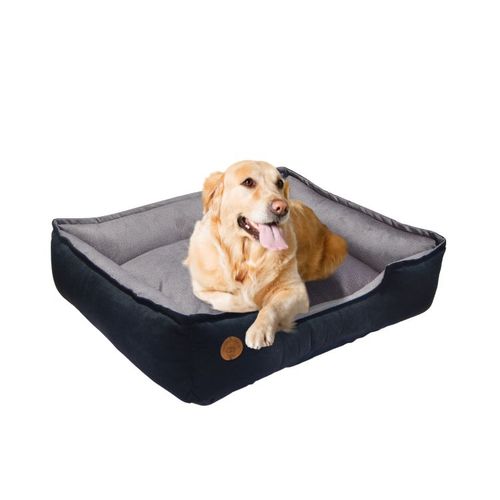 Cama para Mascota Talla 3XL 110x80cm Antialergenica| Negro con plomo