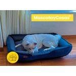 Cama-para-Mascota-Talla-3XL-110x80cm-Perro-Antialergenica-|-Azul-noche-con-plomo-