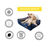 Cama-para-Mascota-Talla-3XL-110x80cm-Perro-Antialergenica-|-Azul-noche-con-plomo-