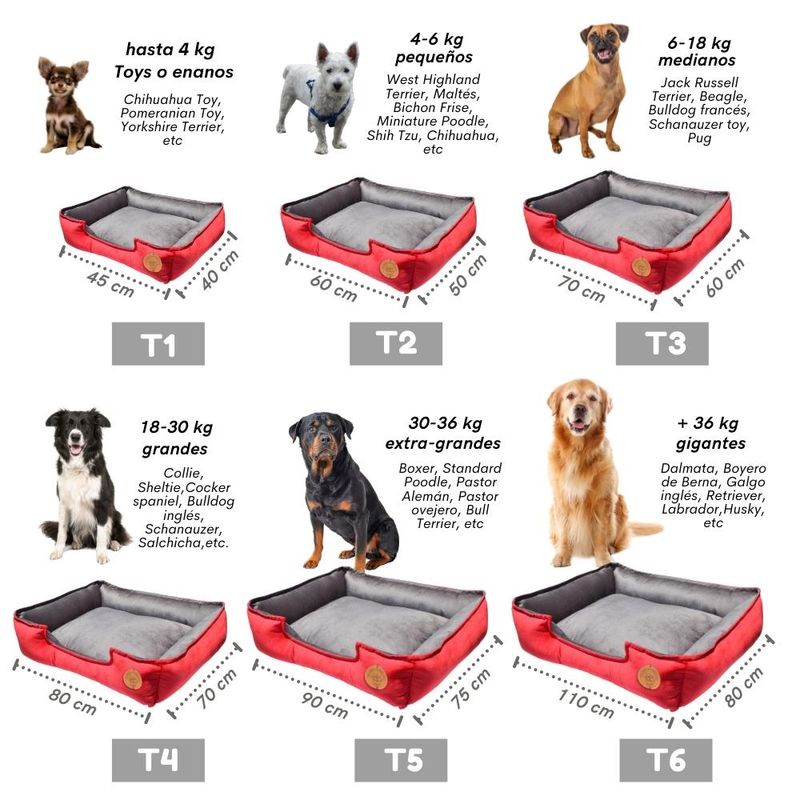 Cama-para-Mascota-Talla-L-70x60cm--Perro-Gato-Antialergenica-|-Rojo-con-plomo