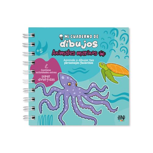 Cuaderno de dibujos Ingenial Kids Animales marinos