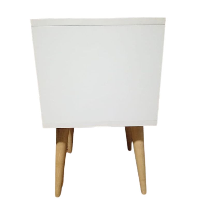 Velador-Vintage-Mesa-De-Noche-En-Madera-Con-Cajones-en-Blanco