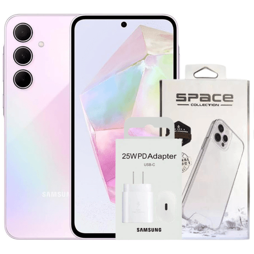 SAMSUNG A55 5G 8RAM/256GB ROSADO + CASE + ADAPTADOR DE 25W