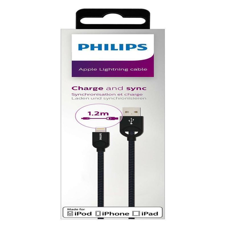 Cable-Micro-USB-Philips-DLC2608B-Negro---12-mts