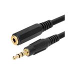 Cable-audio-HP-auxiliar-Macho---Hembra-3-metros-HP028GB---Negro