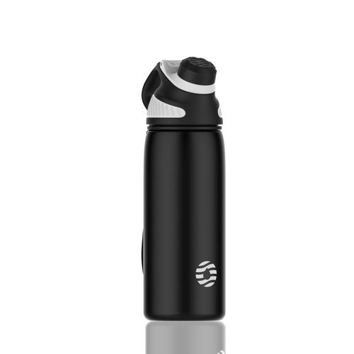 FJbottle - Botella de agua KJ-LK-1200-BLK deportiva de tritán 1200 mL - Negro/Gris