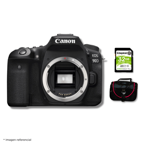 Cámara Canon EOS 90D DSLR (Cuerpo) + Kit Básico