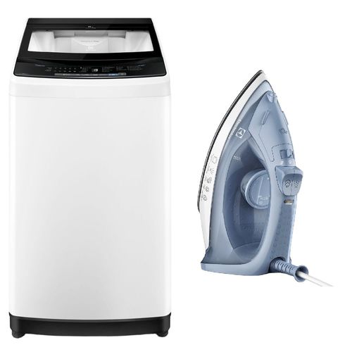 Combo: Plancha a vapor y seco Efficient (ESI10) + Lavadora 11kg Premium Care White - EWIW11F2USVW Electrolux