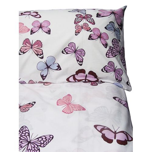 INTERIOTEX JUEGO DE SABANAS 144  HILOS BRAMANTE  50% ALGODÓN ESTAMPADO MARIPOSAS 1 PLAZA