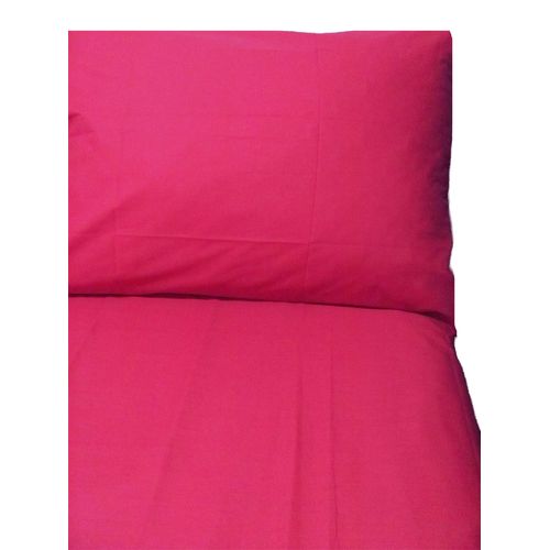 INTERIOTEX JUEGO DE SABANAS 144  HILOS BRAMANTE  50% ALGODÓN FUCSIA 1 PLAZA