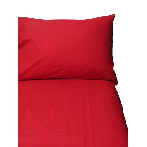 INTERIOTEX JUEGO DE SABANAS 144  HILOS BRAMANTE  50% ALGODÓN ROJO PLAZA Y MEDIA