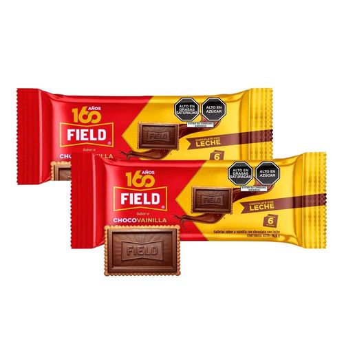 Pack Galleta FIELD Chocovainilla Bolsa 75.6g x2un