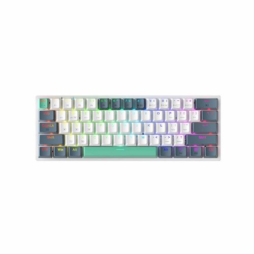 Teclado Gamer Machenike K500 Gamer Tri-Modo Rgb Sp-Es-Mx Switch Brown White