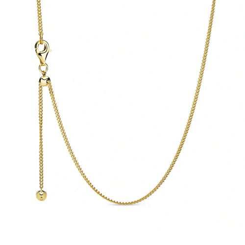 Collar de Cadena Pandora Basic Bañado en Oro 14k 398283 Plata 925 - 60cm- Sanllo Import