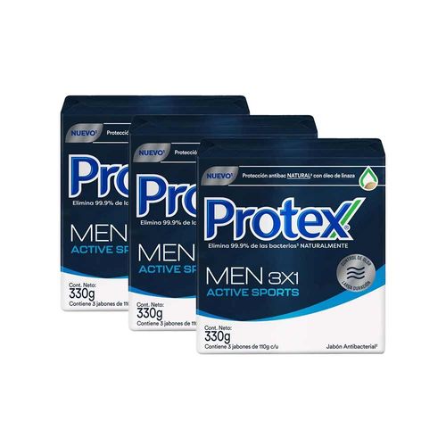 Pack Jabón en Barra PROTEX Men Sport 3x110g x 3un