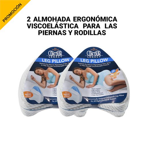 2 Almohadas Ergonómicas Viscoelástica Para Las Piernas Y Rodillas