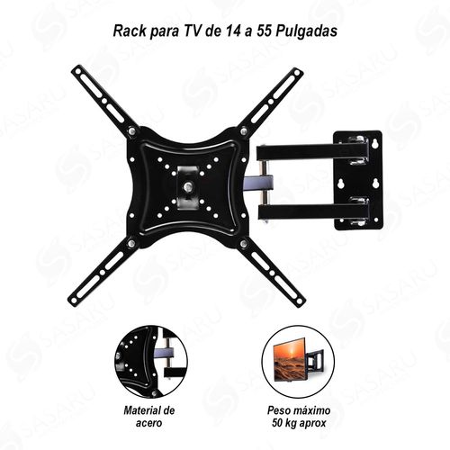 Rack para TV de 14?- 55? con brazo movible Negro