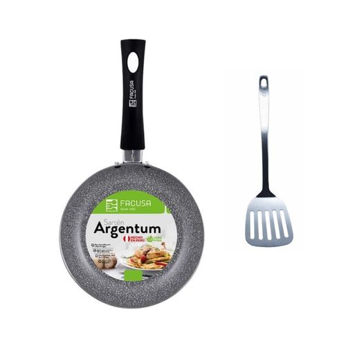 Sartén Argentum 24cm Gris de Facusa + Espatula