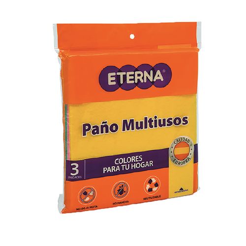 Paño Antibacterial ETERNA x 3 colores