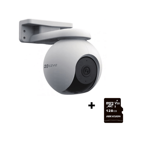 Cámara inalámbrica WiFi 360° Exterior 1080P Doble lente C8PF + MicroSD 128GB - Ezviz