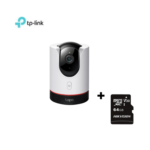 Cámara de seguridad Wi-Fi con giro Tapo C225 + MicroSD 64 GB - Tp-Link