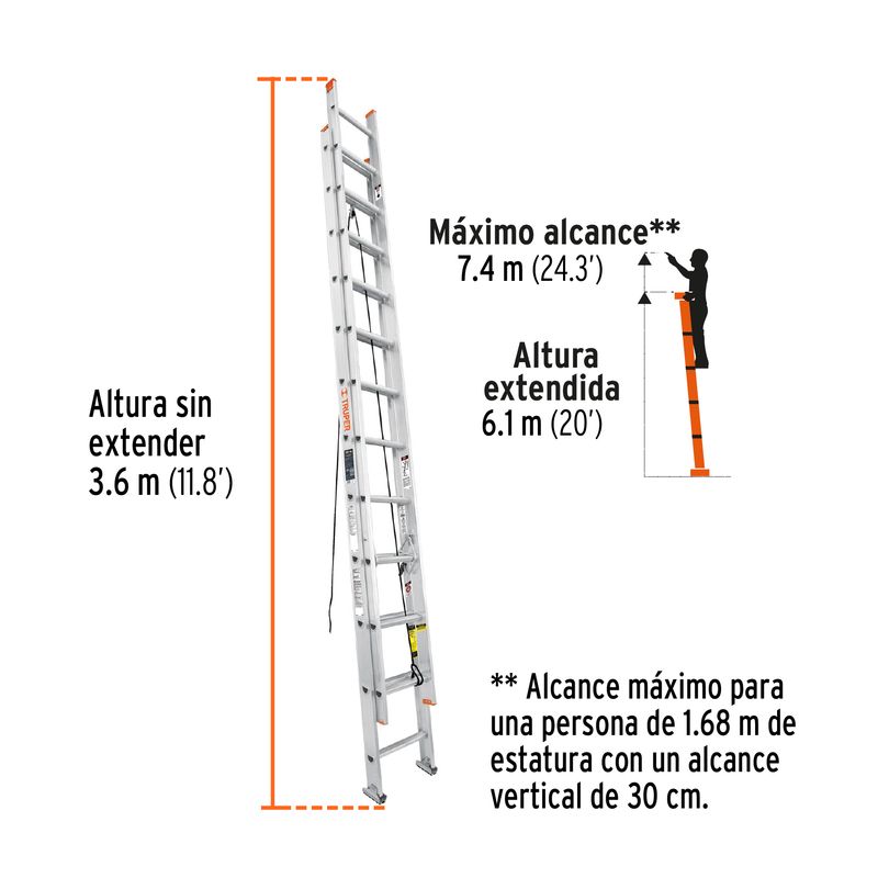 Escalera-Telescopica-24-Peldaños-Capacidad-De-Carga-175-Kg-Truper