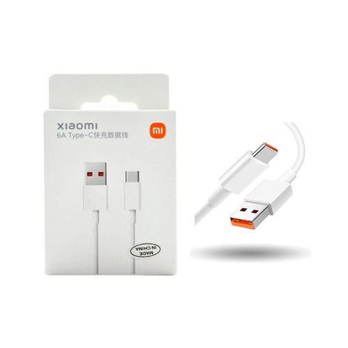 Cable De Carga Xiaomi Charge Tipo C 6A Original 1 Metro