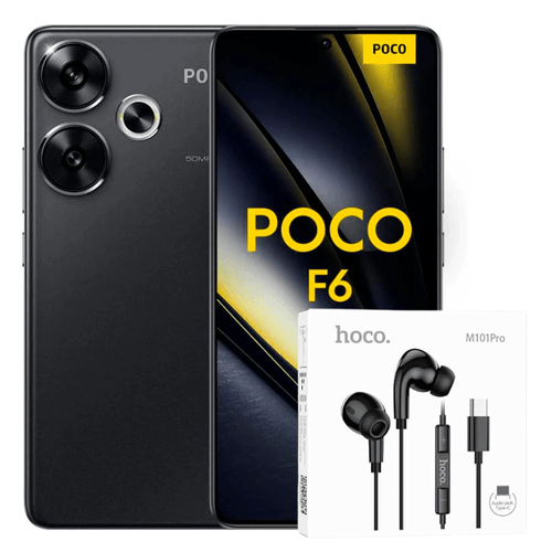 XIAOMI POCO F6 5G 256GB 8RAM - NEGRO + AUDIFONOS HOCO TIPO C - copy