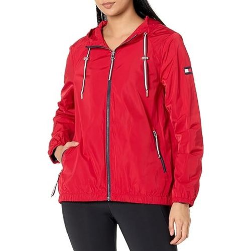 Casaca Cortavientos Tommy Hilfiger para Mujer - Rojo-Talla M