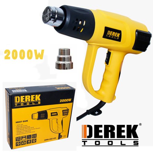 Pistola de Calor 2000W Dereck Tools flujo aire caliente empaque