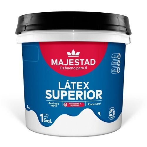 Pintura Látex Superior Majestad Mate Blanco 1 galón