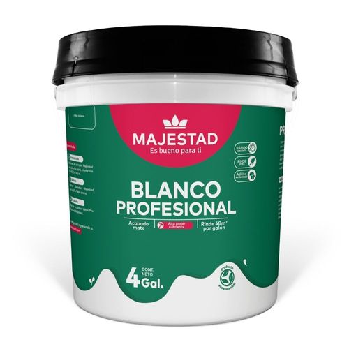 Pintura Látex Profesional Majestad Mate Blanco 4gl