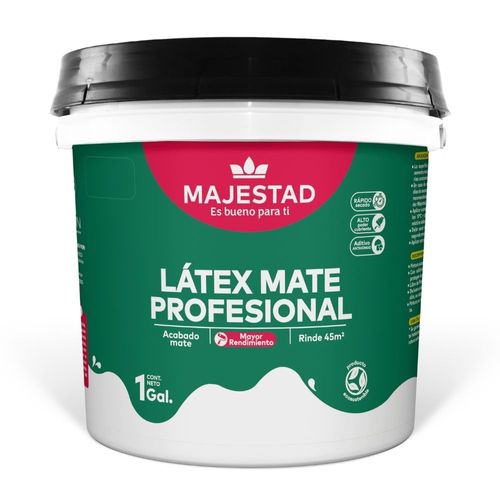 Pintura Látex Profesional Majestad Mate Blanco 1gl